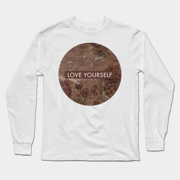 Vintage, aesthetic, cottagecore, fashion, love, romantic, soft aesthetic, flowers, sky, positivity, good vibes, music, love yourself, quote Long Sleeve T-Shirt by AGRHouse